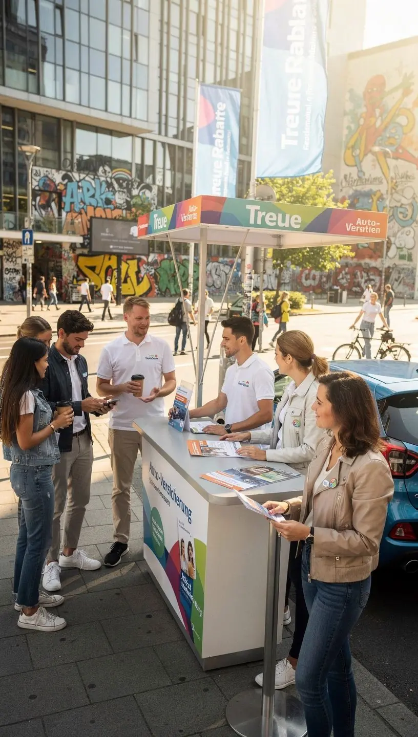 Grafik einer Versicherungspolice, die die verschiedenen Vorteile von Treuerabatten hervorhebt.